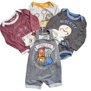 Lot of Harry Potter Wizarding World Baby Clothes Size 12 Months Bodysuit Romper